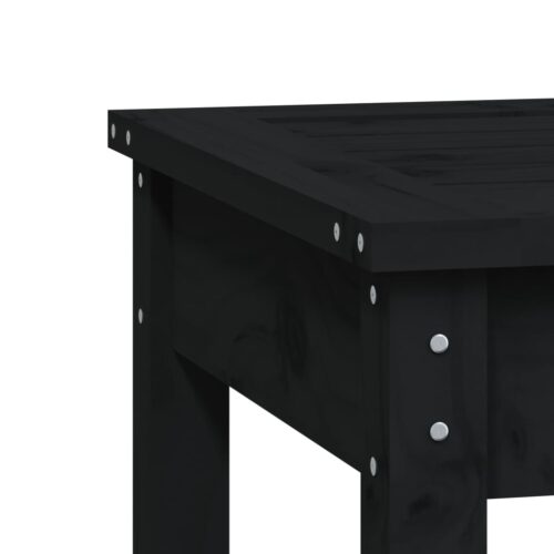 2-Seater Garden Bench Black 159.5x44x45cm Solid Wood Pine - Image 6
