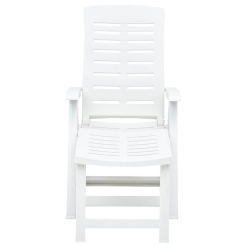 Portable Folding Outdoor Sun Lounger Garden Patio Pool Camping Beach Chair White - Image 2