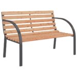 Garden Bench 120cm Wood Iron