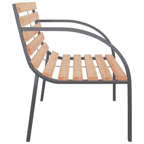 Garden Bench 120cm Wood Iron - Image 4