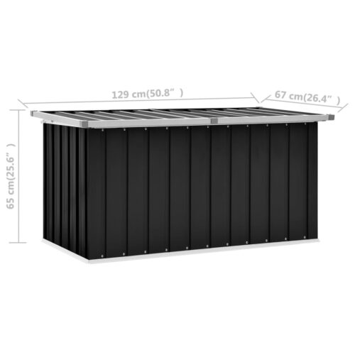 Garden Storage Box Anthracite 129x67x65cm - Image 8