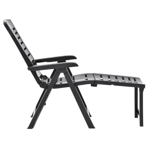 Portable Folding Outdoor Sun Lounger Garden Patio Pool Camping Beach Chair Anthracite - Image 3