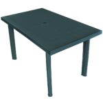 Garden Table Green 126x76x72cm Plastic