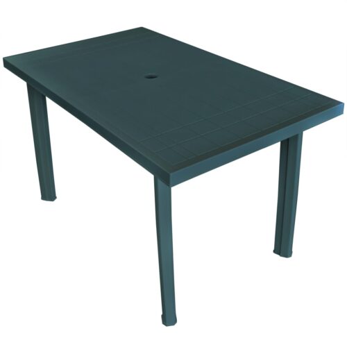 Garden Table Green 126x76x72cm Plastic