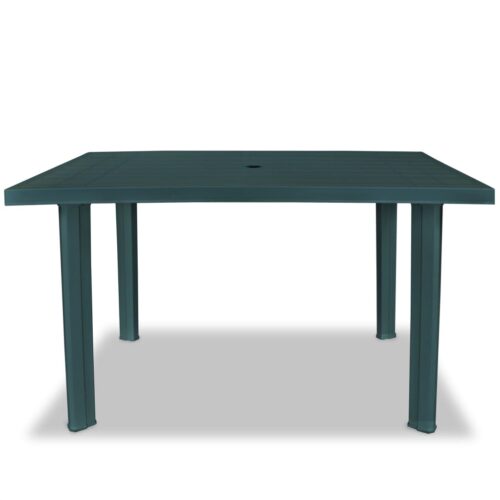 Garden Table Green 126x76x72cm Plastic - Image 2
