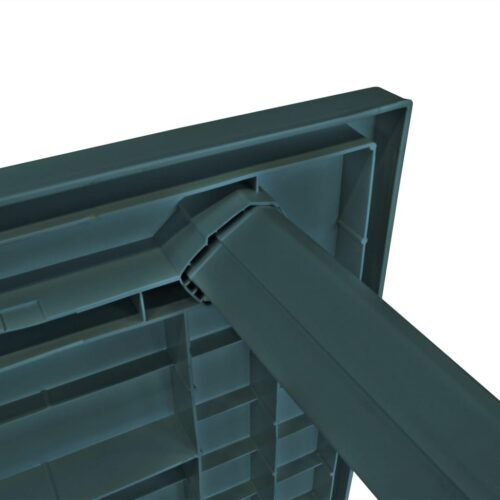 Garden Table Green 126x76x72cm Plastic - Image 4
