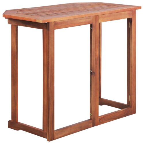 Bistro Table 90x50x75cm Solid Acacia Wood - Image 5