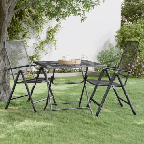 Garden Table 80x80x72cm Expanded Metal Mesh Anthracite - Image 8