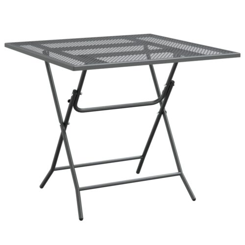 Garden Table 80x80x72cm Expanded Metal Mesh Anthracite