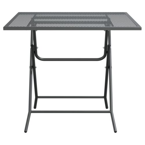 Garden Table 80x80x72cm Expanded Metal Mesh Anthracite - Image 3