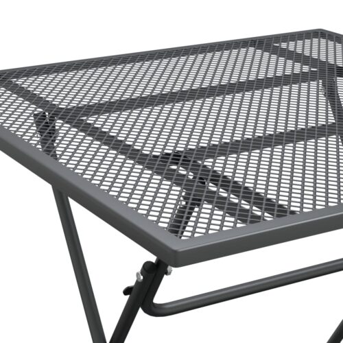 Garden Table 80x80x72cm Expanded Metal Mesh Anthracite - Image 6