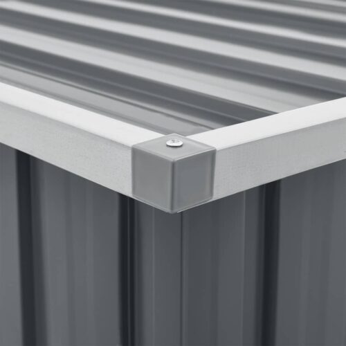 Garden Storage Box Grey 129x67x65cm - Image 6