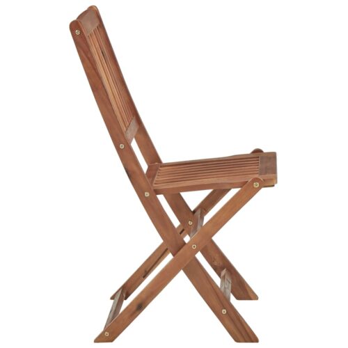 Folding Outdoor Chairs 2pcs Solid Acacia Wood - Image 5