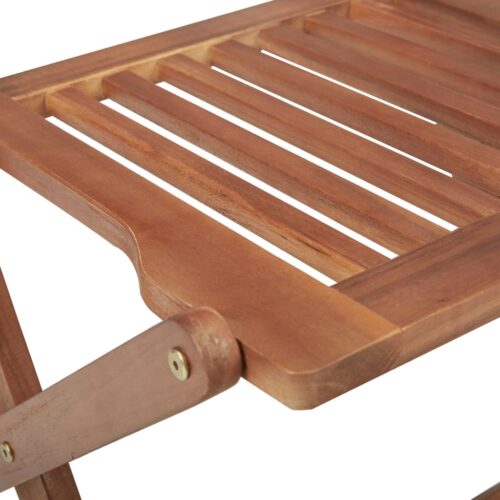 Folding Outdoor Chairs 2pcs Solid Acacia Wood - Image 7