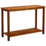 Garden Console Table Acacia Wood Timber Outdoor Garden Patio Storage Plant Stand 110cm