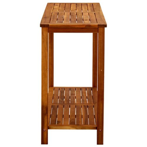 Garden Console Table Acacia Wood Timber Outdoor Garden Patio Storage Plant Stand 110cm - Image 3