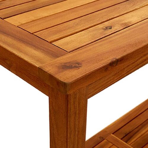 Garden Console Table Acacia Wood Timber Outdoor Garden Patio Storage Plant Stand 110cm - Image 6