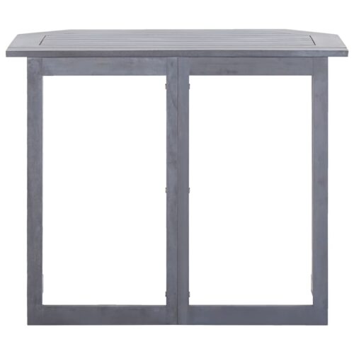 Folding Balcony Table 90x50x74cm Solid Acacia Wood Outdoor Garden Patio Desk - Image 4