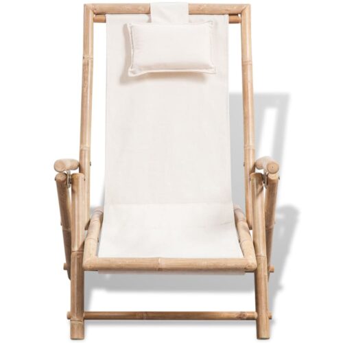 Outdoor Deck Chair Bamboo - Image 2