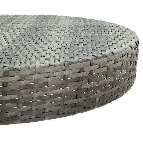 Garden Table Grey 75.5x106cm Poly Rattan - Image 3
