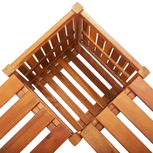 Garden Corner Bench with Planter 117x117x40cm Solid Acacia Wood - Image 5