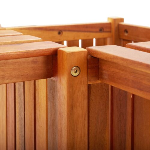 Garden Corner Bench with Planter 117x117x40cm Solid Acacia Wood - Image 6