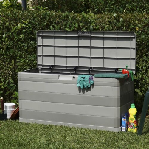 Garden Storage Box Grey 117x45x56cm - Image 3