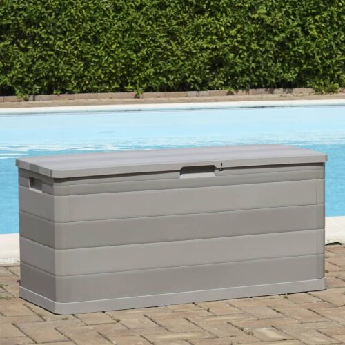 Garden Storage Box Grey 117x45x56cm - Image 5