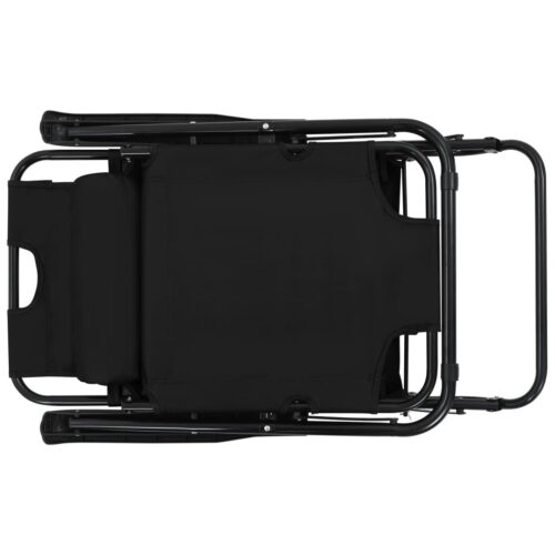Folding Sun Loungers 2pcs with Footrests Steel Black - Image 10