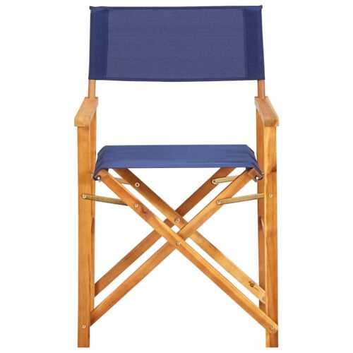 Director's Chair Solid Acacia Wood Blue - Image 2