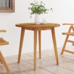 Garden Table 85x75cm Solid Wood Acacia