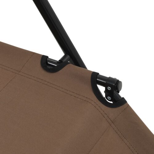 Folding Sun Loungers 2pcs with Footrests Steel Brown - Image 8