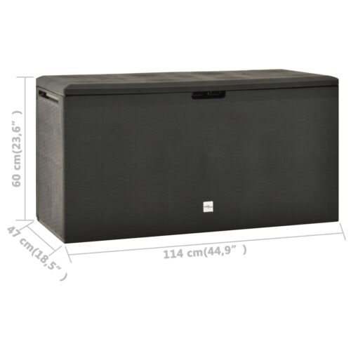 Garden Storage Box Anthracite 114x47x60cm - Image 7