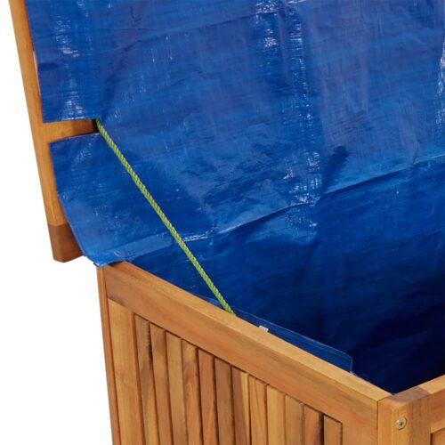 Garden Storage Box with Wheels 90x50x58cm Solid Wood Acacia - Image 7
