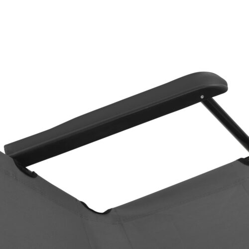Folding Sun Loungers 2pcs with Footrests Steel Grey - Image 11