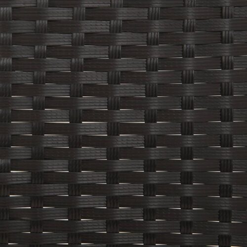 3-Seater Garden Bench with Cushions Black Poly Rattan - Image 8