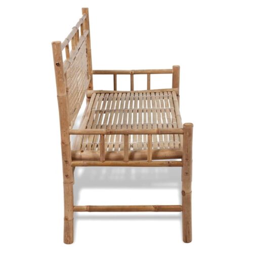 Garden Bench 120cm Bamboo - Image 4