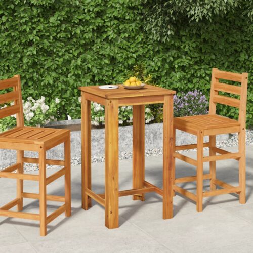 Garden Bar Table 60x60x105cm Solid Wood Acacia - Image 2