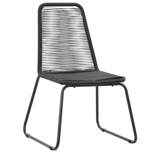 Outdoor Chairs 2pcs Poly Rattan Black - Image 2