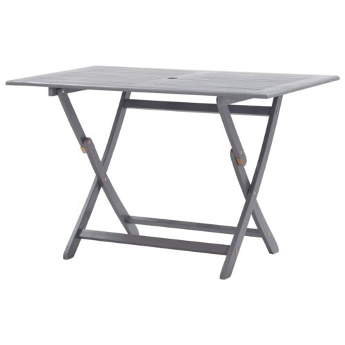 Folding Garden Table 120x70x75cm Solid Acacia Wood - Image 4