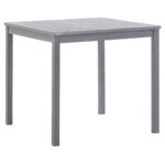 Garden Table Grey 80x80x74cm Solid Acacia Wood
