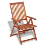Folding Garden Chairs 2pcs Solid Acacia Wood Brown