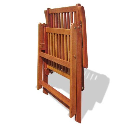Folding Garden Chairs 2pcs Solid Acacia Wood Brown - Image 9