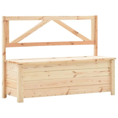 Storage Bench 120cm Solid Pine Wood