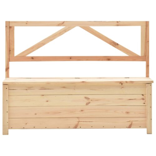 Storage Bench 120cm Solid Pine Wood - Image 3