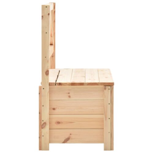 Storage Bench 120cm Solid Pine Wood - Image 4