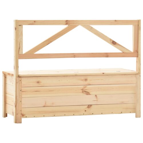 Storage Bench 120cm Solid Pine Wood - Image 5