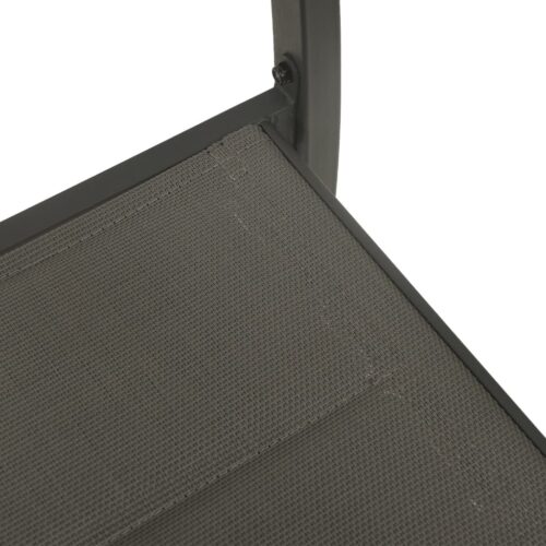 Garden Chairs 2pcs Textilene Steel Grey Anthracite - Image 7