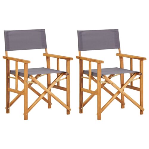 Director's Chairs 2pcs Solid Acacia Wood