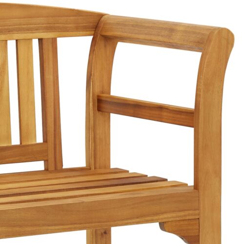 Garden Bench 114cm Solid Acacia Wood - Image 5